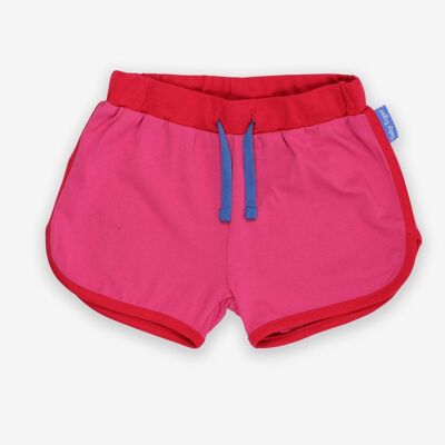 Short de jogging en coton biologique rose