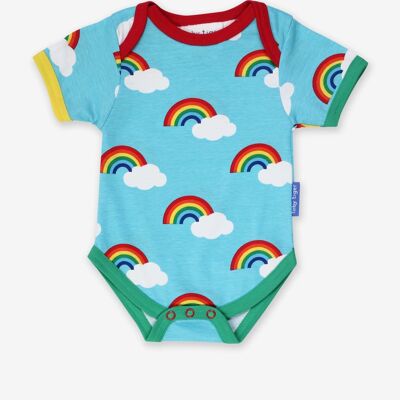 Baby body made of organic cotton with rainbow print