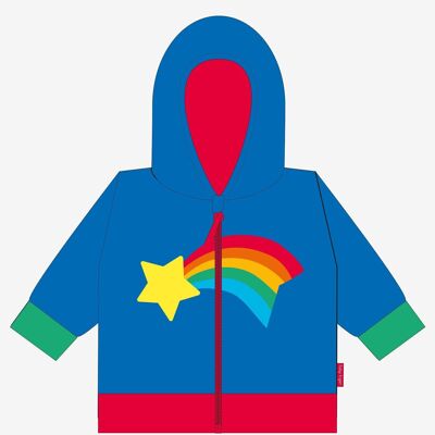Organic cotton hoodie with shooting star appliqué