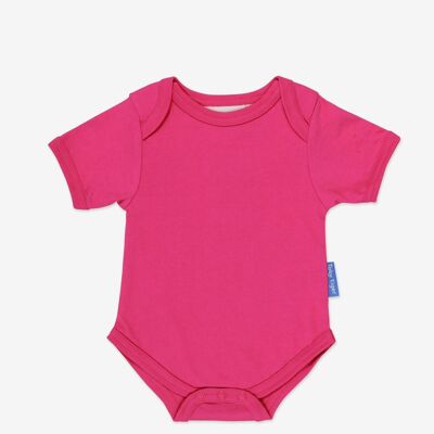 Baby Body aus Bio Baumwolle in Pink, unifarben