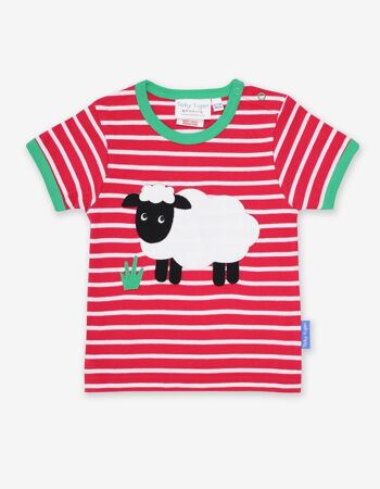 T-shirt en coton bio avec appliqué mouton