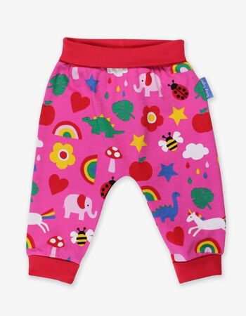 Pantalon bébé à imprimé coloré en coton biologique 2