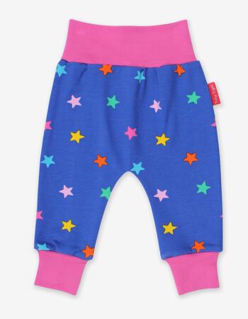 Pantalon bébé en coton bio à imprimé étoiles