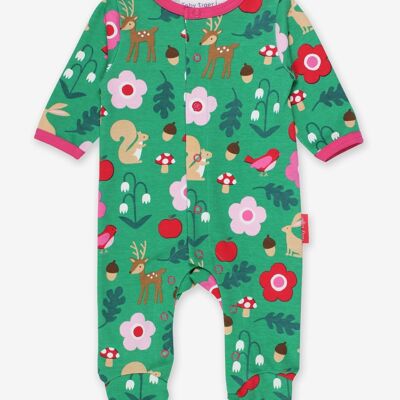 Pajamas with a forest print
 Organic cotton, closed feet