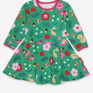 Robe patineuse, manches longues avec motif forêt en coton biologique