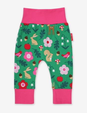 Pantalon bébé imprimé forêt en coton biologique 1