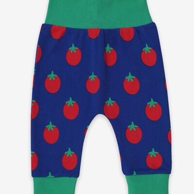 Pantalone neonato, stampa pomodoro, cotone biologico