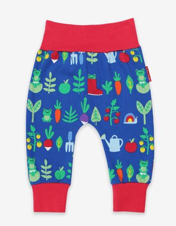 Pantalon bébé, imprimé jardin, coton biologique 1