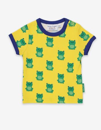 T-shirt imprimé grenouille, coton bio 1