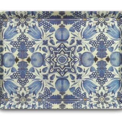 Vassoio di servizio Midi (27 x 20 cm), Tulipani Blu Delft