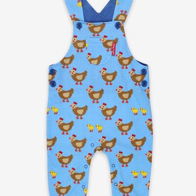 Dungarees, chickens and chicks print