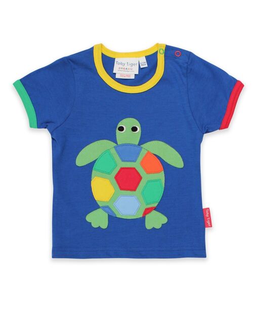 T-Shirt, Schildkröte Applikation, Bio Baumwolle