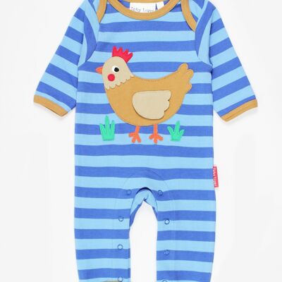 Pijama, aplicación de pollo, algodón orgánico.