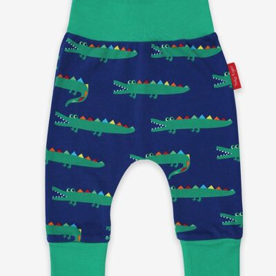 Pantalon bébé, imprimé crocodile, coton bio