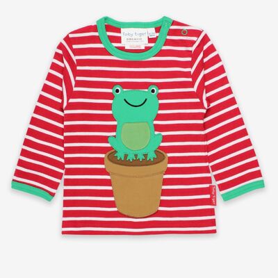 Langarmshirt Frosch Applikation