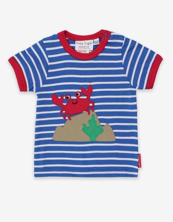 T-Shirt, application crabe, coton bio 1