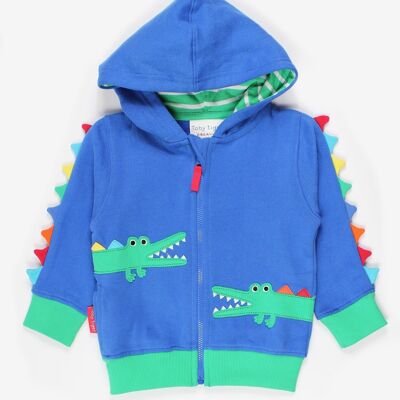 Organic hoodie with crocodile application