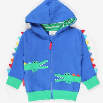 Sudadera orgánica con aplicación de cocodrilo