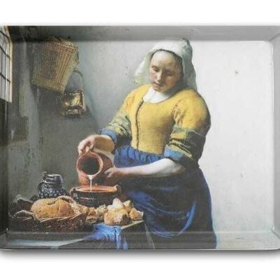 Serviertablett Midi (27 x 20 cm), Die Magd mit Milchkrug, Vermeer