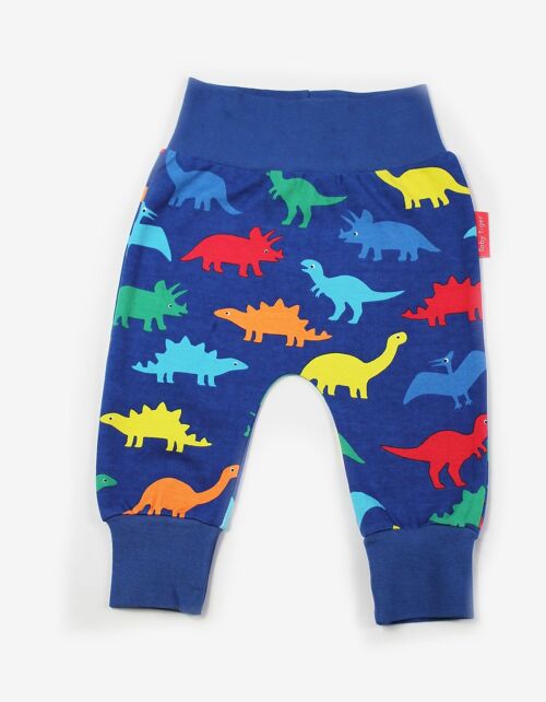 Bio "Baumwoll-Yoga Pants" mit buntem Regenbogen Dinosaurier Aufdruck