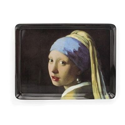 Plateau de service midi (27 x 20 cm), Fille à la perle, Vermeer