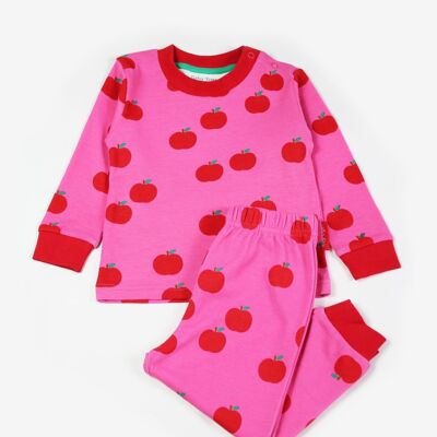 Organic cotton pajamas with apple print