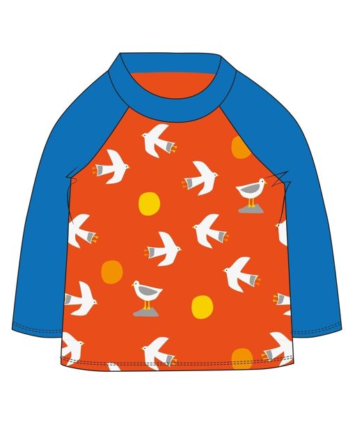 Seagull Print Rash Vest