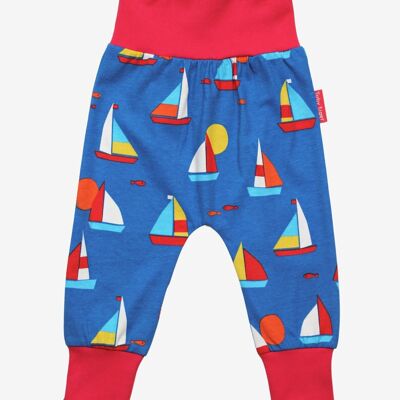 Organic cotton "Yoga Pants" with sailboat print