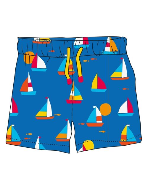 Sailboat Print Swimming Shorts