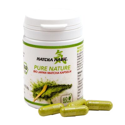 Gélules de Matcha Bio PURE NATURE – (60 pcs.)