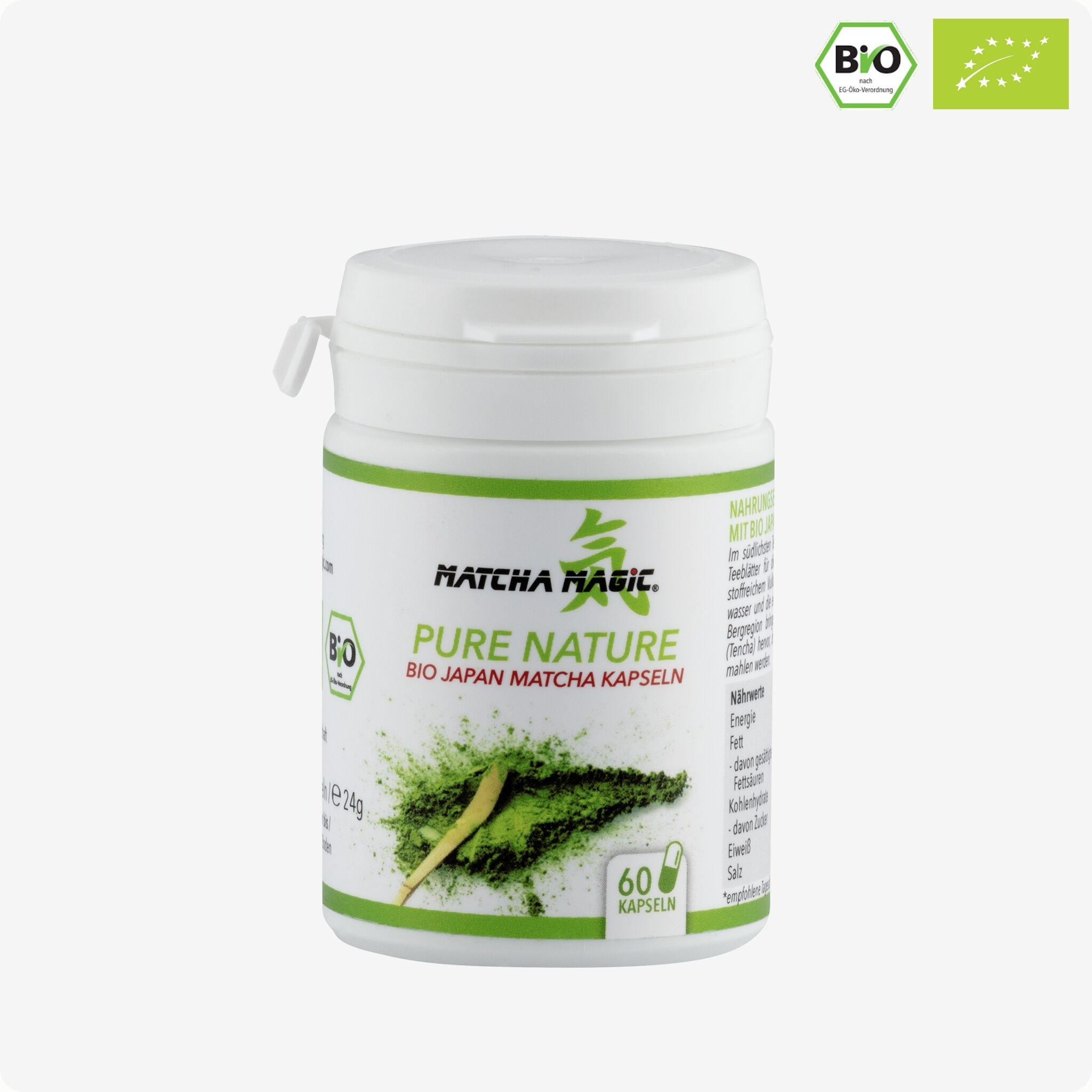 Organic Matcha Capsules PURE NATURE – (60 pcs.)