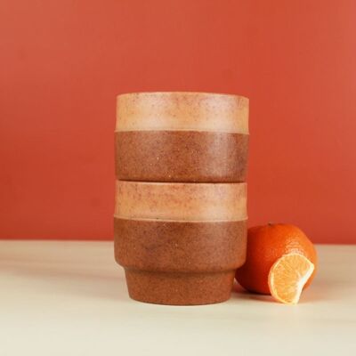 DUO upcycled coffee cup: Clementine