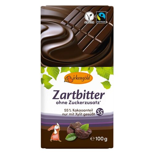 Birkengold Zartbitter Schokolade mit Xylit