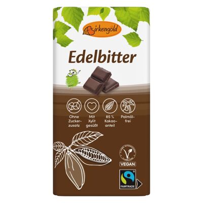 Birkengold Edelbitter Schokolade mit Xylit