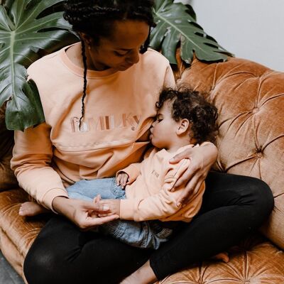 faMILKY apricot breastfeeding sweatshirt