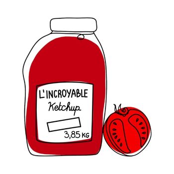 Bidon Incroyable Ketchup Bio, Sauce concoctée en Provence - Format Restauration 3,85kg 1