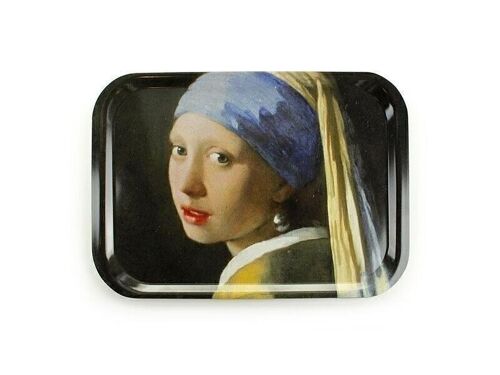 Plateau de service stratifié (37 x 26 cm), Fille à la perle, Vermeer