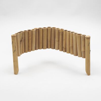 Bordo letto flessibile in bambù chiaro con picchetti