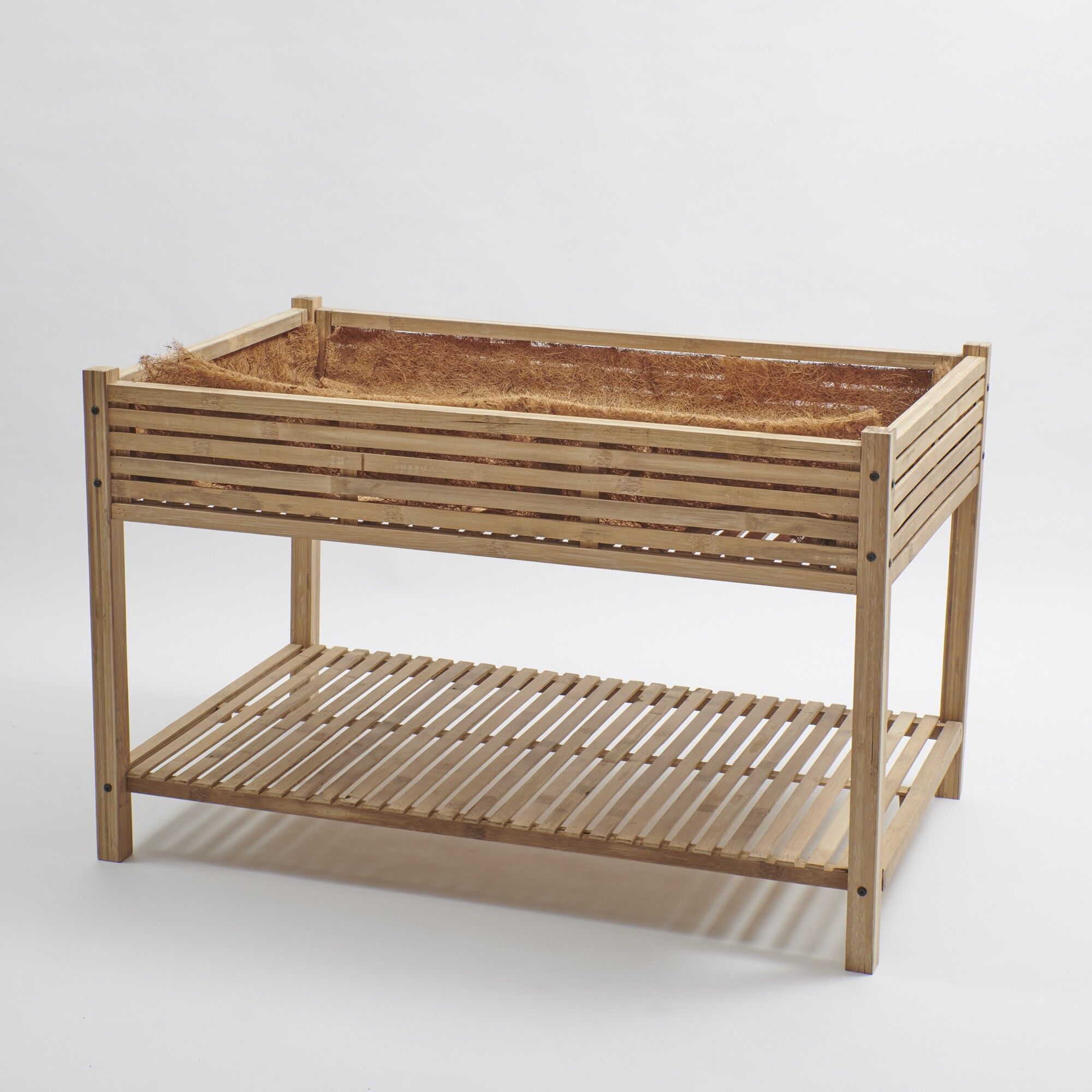 Raised bed made of bamboo / planting bed