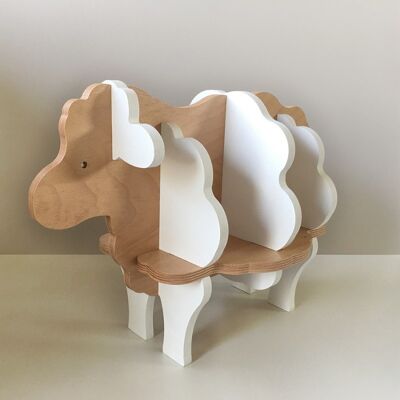 Augustin Le Mouton - Libreria in legno per bambini - Bianco