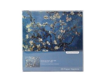 Serviettes en papier, Fleur d'amandier, Van Gogh 2