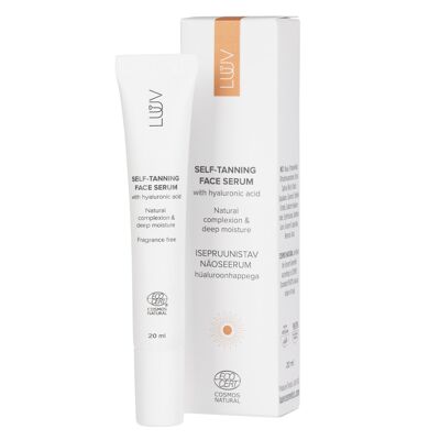 Sérum visage autobronzant naturel à l'acide hyaluronique, 20 ml