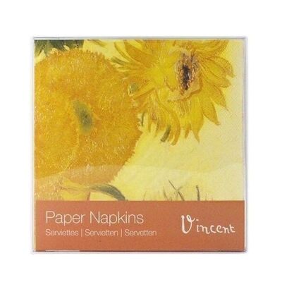 Paper Napkins, Sunflowers, Van Gogh