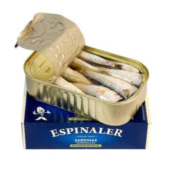 Sardines à l'huile d'olive ESPINALER RR-125 16/20 pièces 4