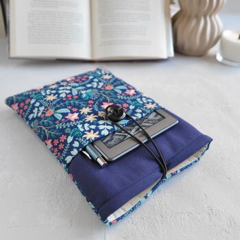 Pochette de livre florale avec poche, couverture de livre pour cadeau livresque 7