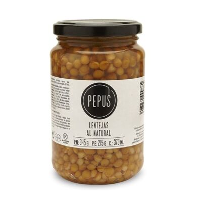 Lentilles naturelles PEPUS 540 grammes