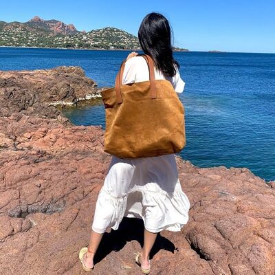 Bolso “Al cantara” en tejido de tapicería