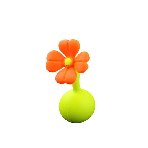 Silicone Breast Pump Flower Stopper-Orange