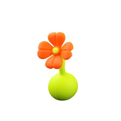 Tappo fiore per tiralatte in silicone-arancione
