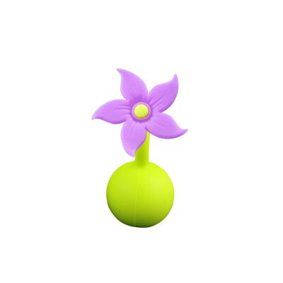 Silicone Breast Pump Flower Stopper-Purple